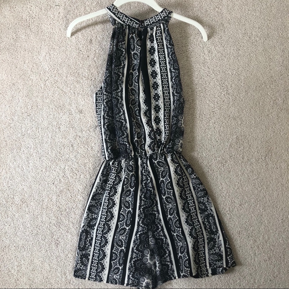 Black and white romper